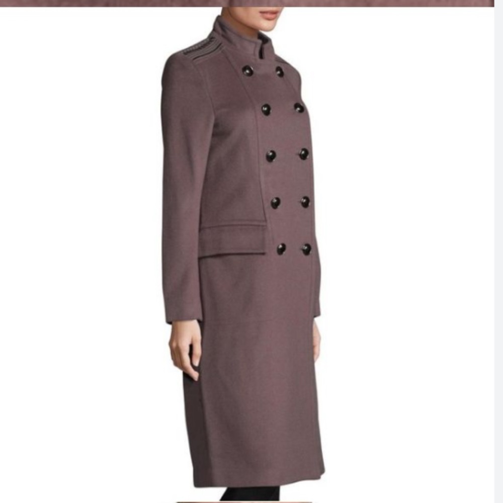 Badgley Mischka purple trinity wool coat 2